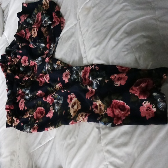 Long floral tie waist dress pants 3X - Picture 1 of 3